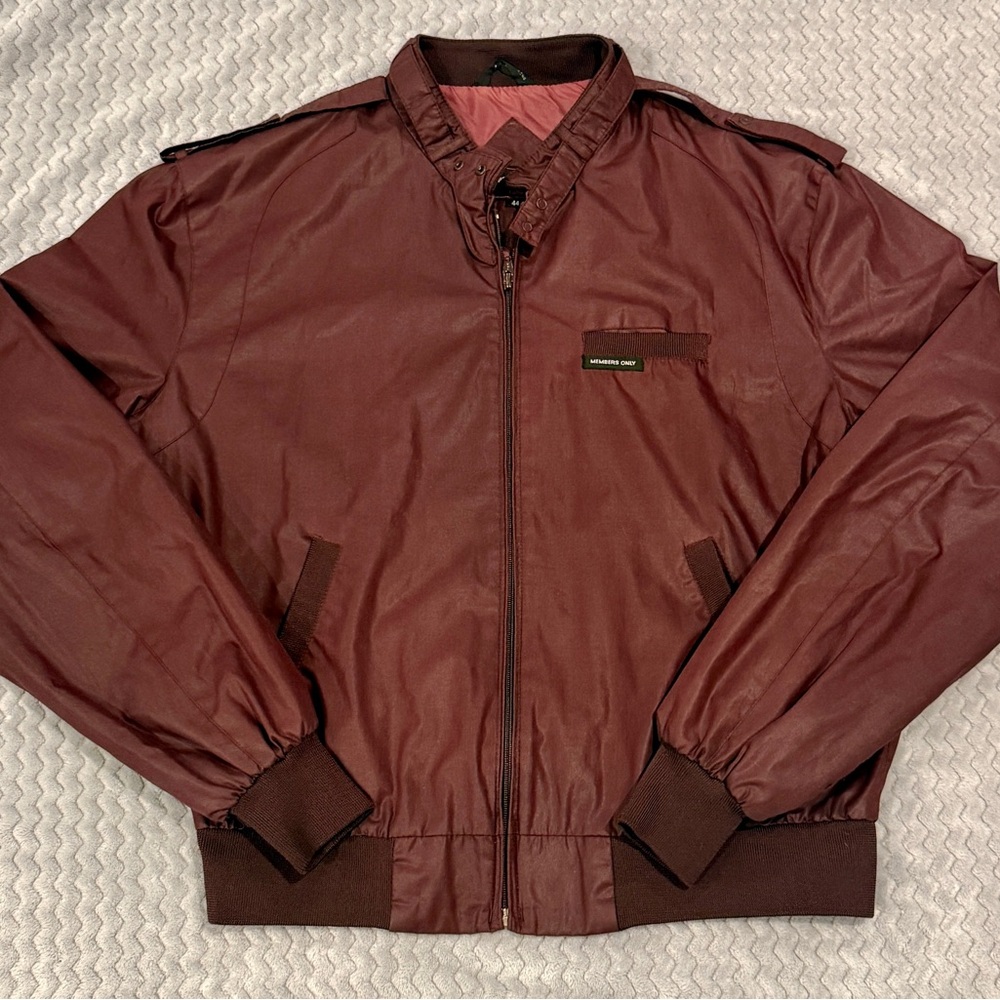 Vintage Members Only Original Iconic Men’s Racer Bomber Jacket 44/Large